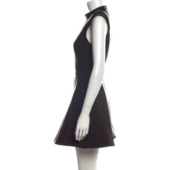 Nicholas Black Leather A-Line Dress in excellent condition size 6 - Picture 2 of 3